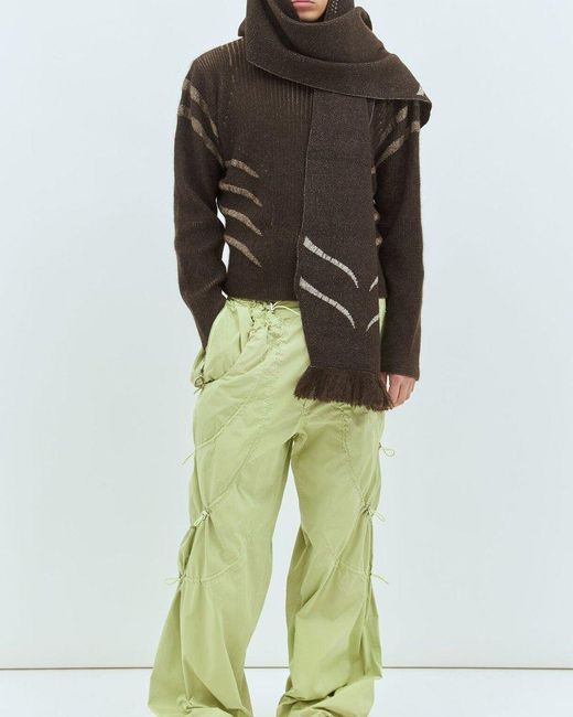 Charlie Constantinou Green Adjustable Fit Cord Trousers for men