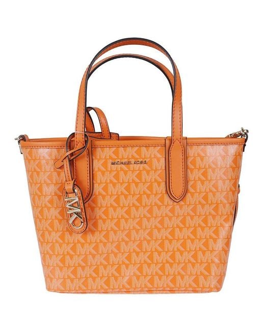 Orange michael shop kors bag