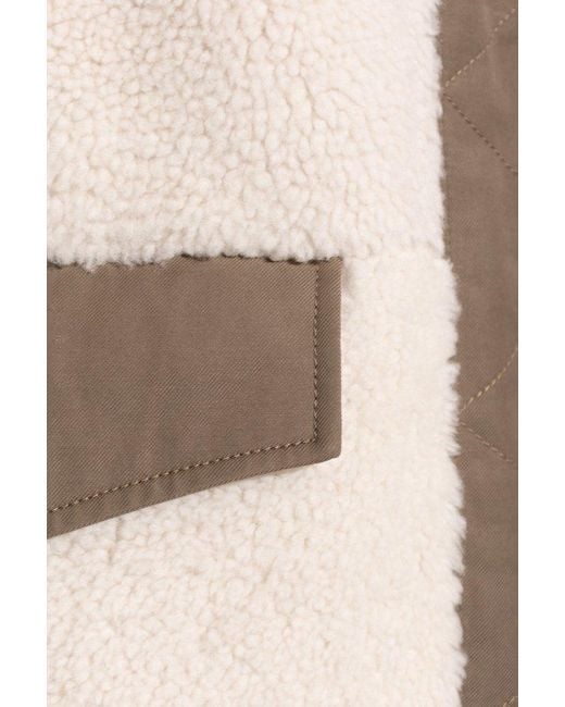 Yves Salomon Brown Convertible Jacket