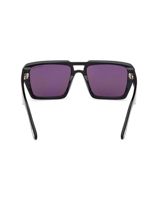 Tom Ford Purple Redford Square Frame Sunglasses