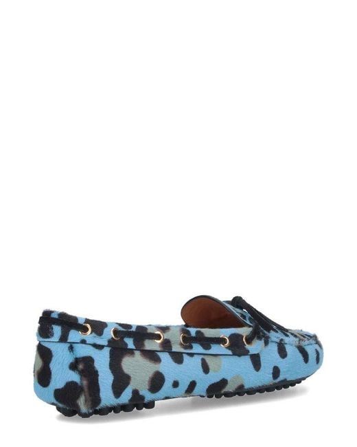 Car Shoe Blue Moccasin Flats