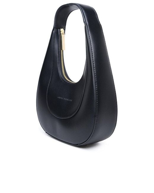 Chiara Ferragni Black Logo Debossed Top Handle Bag