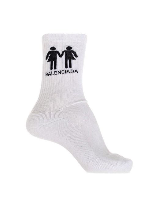 Balenciaga White Socks 'pride 2022' Collection for men