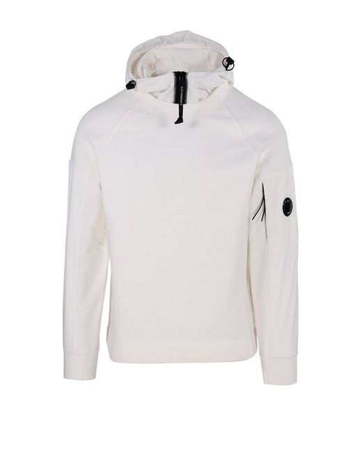 Cp company white clearance hoodie