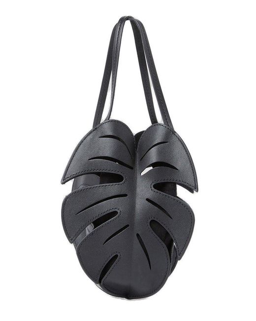 STAUD Palm Leaf Cut-out Detailed Bucket Bag in Black | Lyst