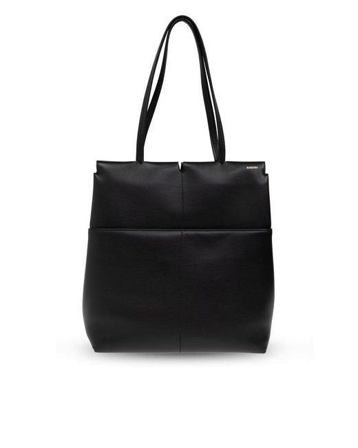 Black burberry tote clearance