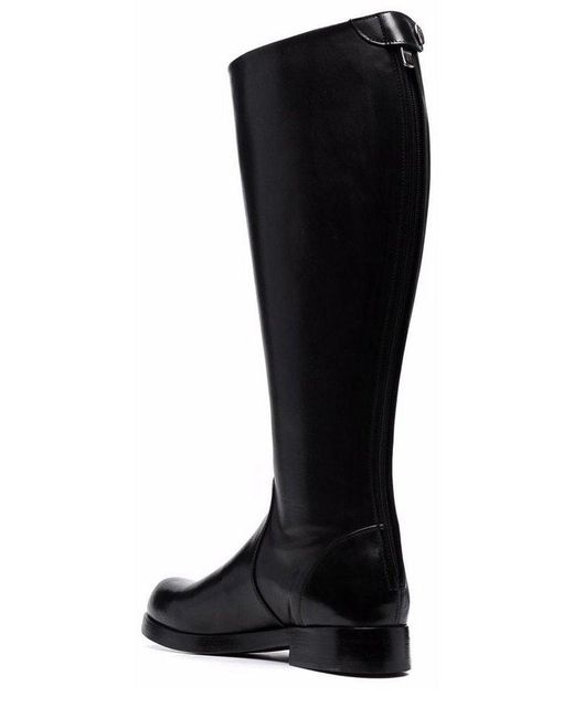 Alberto Fasciani Black Riding Boots