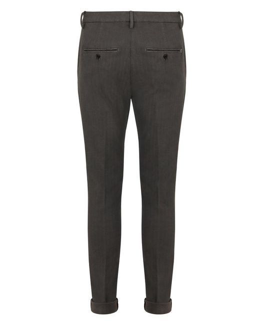 Dondup Gray Gaubert Chino Pants for men