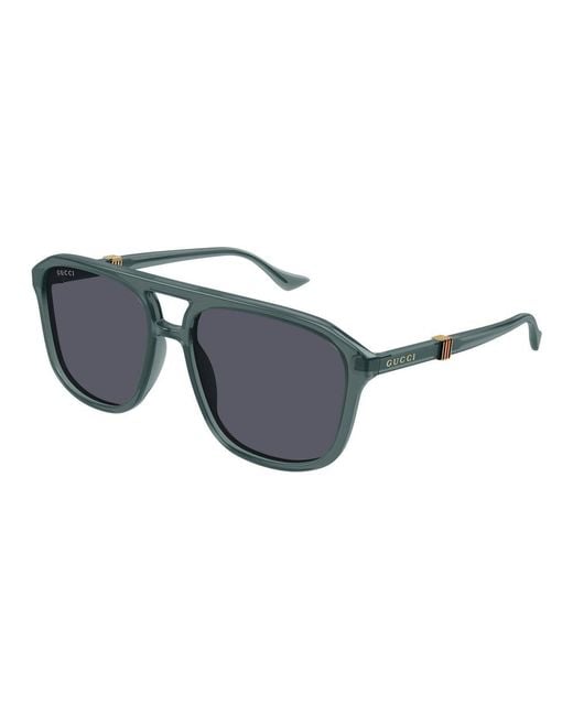 Gucci Gray Square Frame Sunglasses