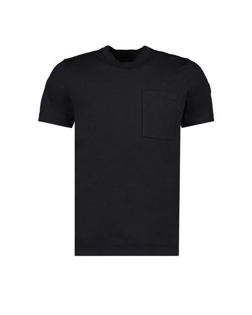 Moncler Black Moncle Pocket Detailed Crewneck T-shirt for men