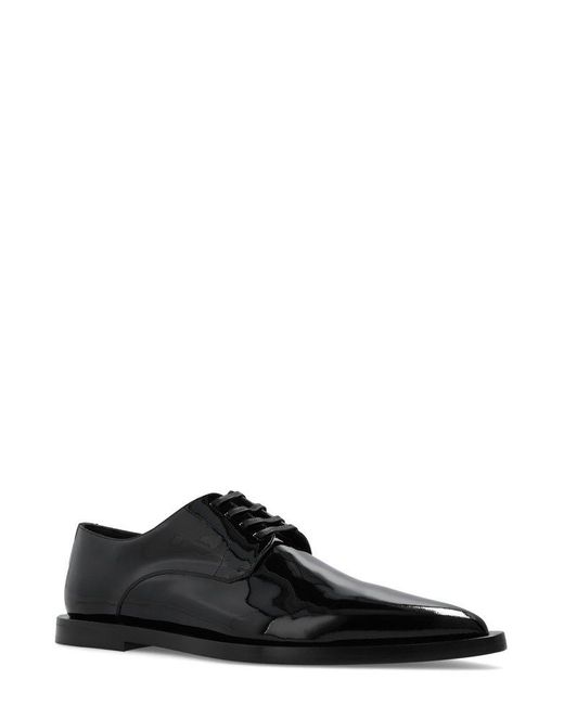 Dolce & Gabbana Black Pointed-toe Derby Shoes for men