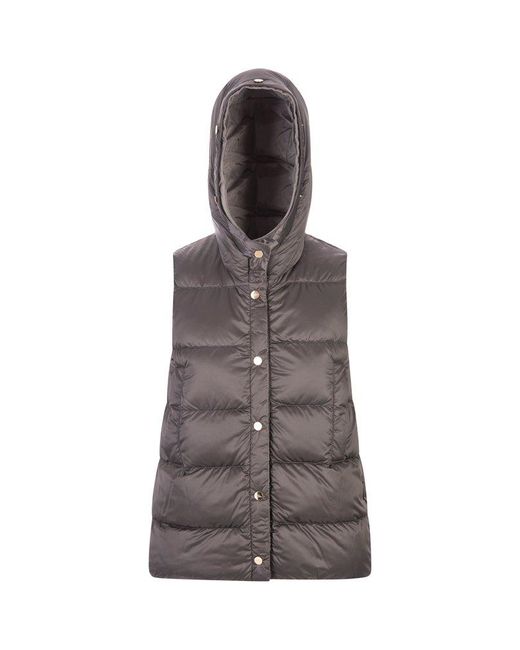 Max Mara The Cube Brown Buttoned Drawstring Gilet