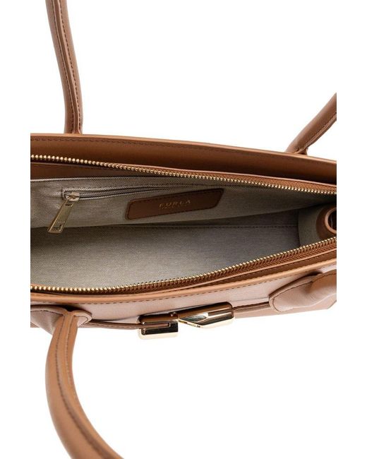 Furla Goccia Arch Logo Medium Handbag in Brown | Lyst