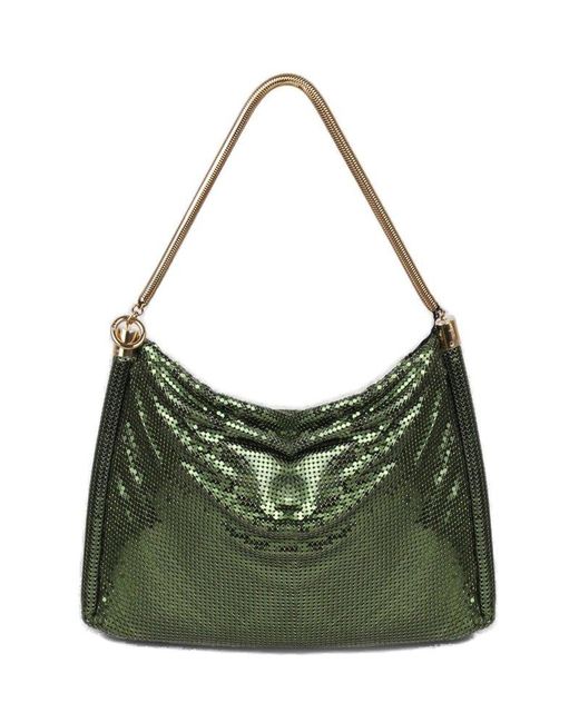Rabanne Green Iconic 1969 Medium Shoulder Bag