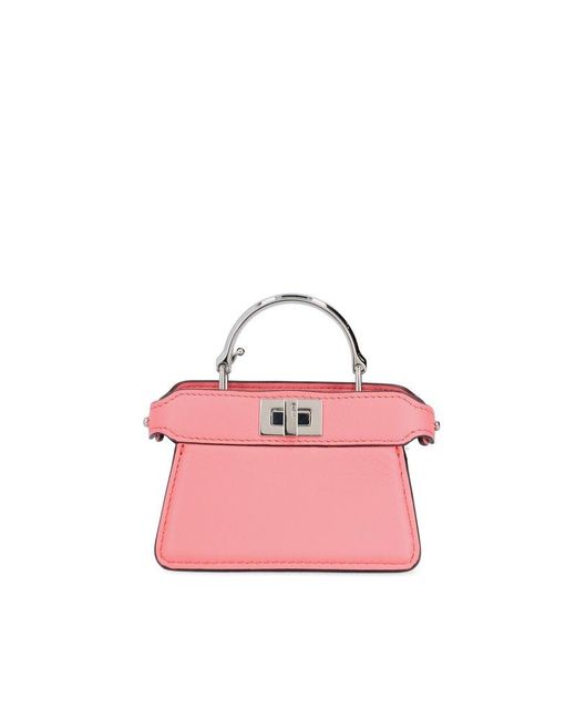 Fendi Pink Peekaboo Micro Tote Bag