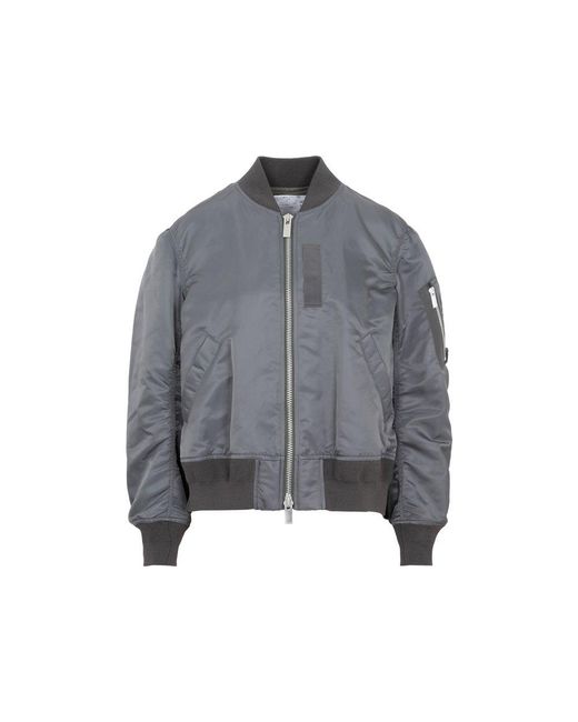 Sacai Ma-1 Bomber Jacket in Gray | Lyst