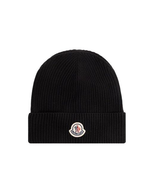 Moncler beanie mens black deals