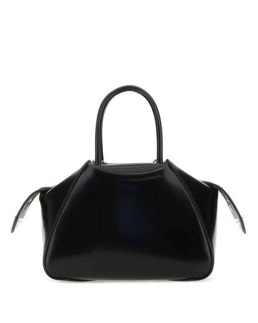 Prada - Women's Medium Brushed Leather Handbag - (Black) | Dover Street  Market E-Shop – DSML E-SHOP