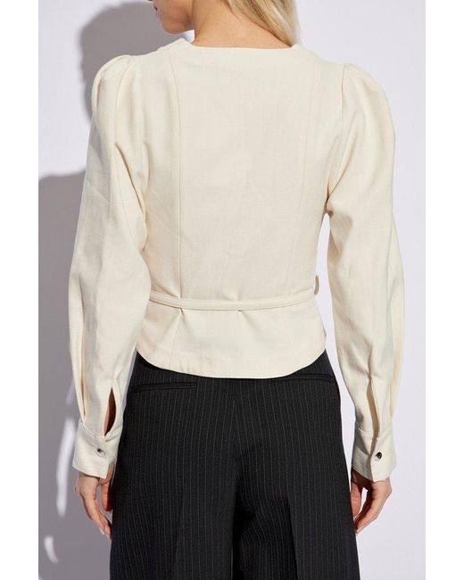 IRO White Tailored Puff Sleeve Jacket