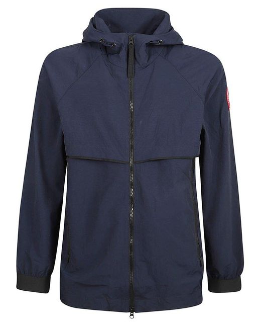 Canada Goose Blue Zip-up Hooded Coat for men