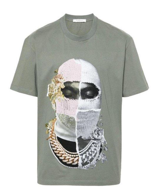 Ih Nom Uh Nit Gray Newspaper Mask T-shirt for men