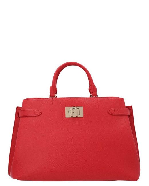 Furla 1927 Large Top Handle Bag in Red Lyst