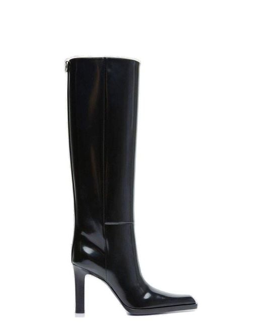 Saint Laurent Black Nina Leather Knee-high Boots