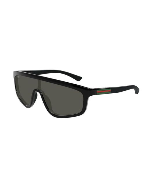 Gucci Black Shield-Frame Sunglasses