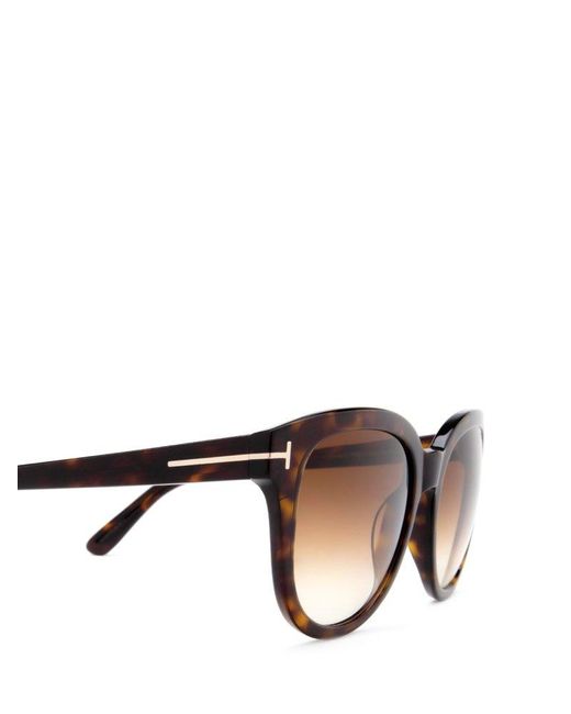 Tom Ford Multicolor Olivia Rectangle Frame Sunglasses
