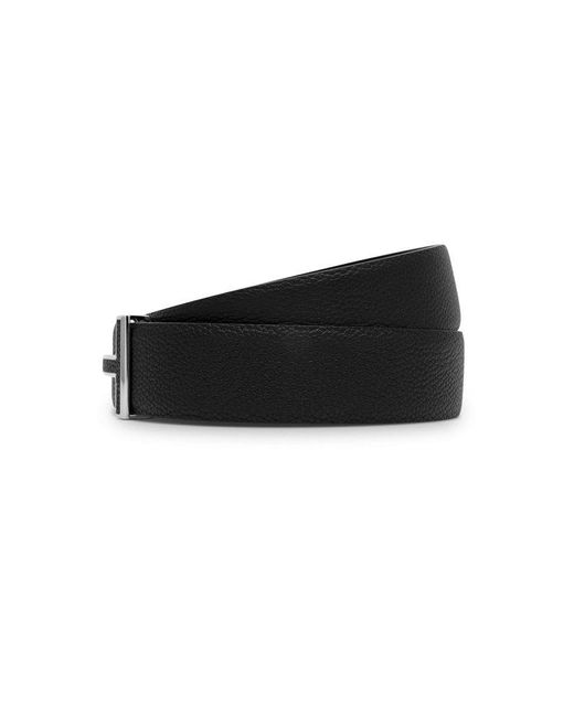 Tom Ford Black Leather Belt, for men