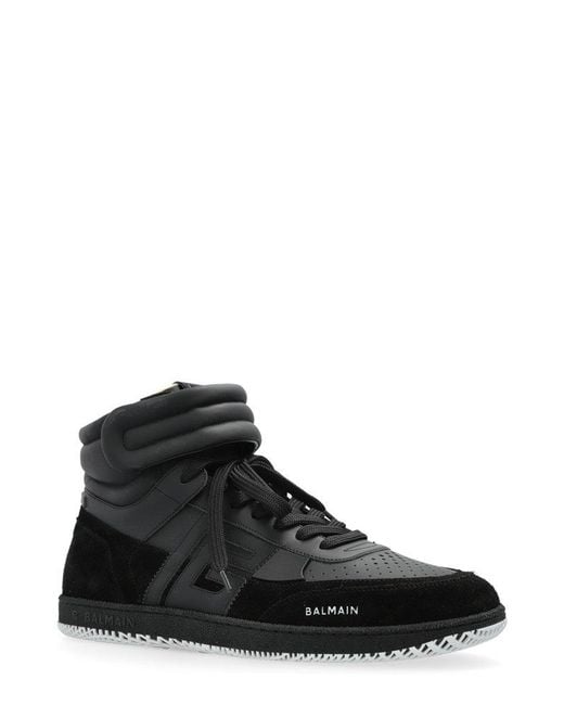 Balmain Black Swan High Top Sneakers for men