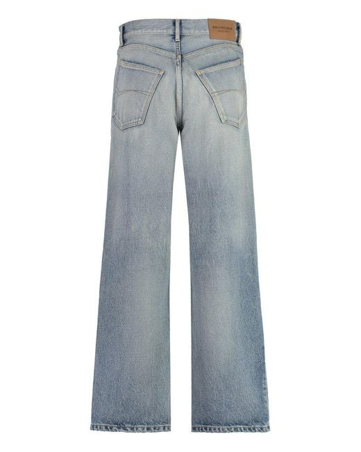 Balenciaga Blue 5-pocket Straight-leg Jeans