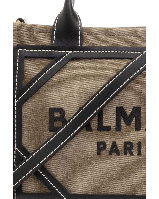 Balmain Black B Army Small Tote Bag