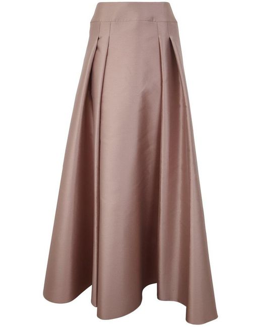 Alberta Ferretti Brown Long Skirt Clothing
