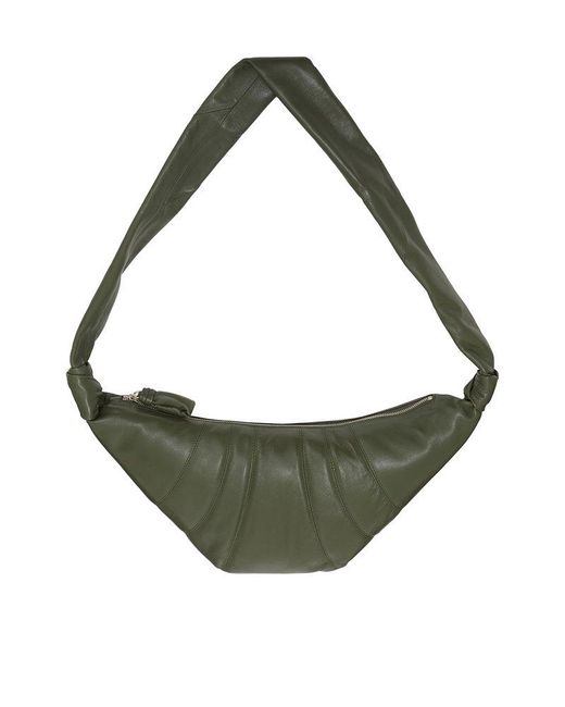 Lemaire Green Croissant Shaped Medium Shoulder Bag