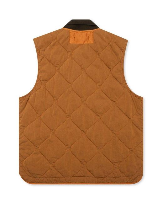 Stone Island Brown Compass-Patch Quilted Sleeveless Gilet for men