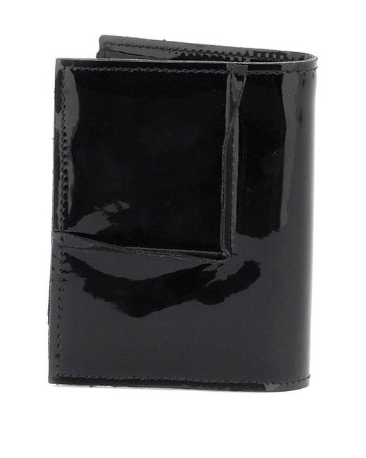 Comme des Garçons Black Comme Des Garcons Wallet Bifold Patent Leather Wallet In for men