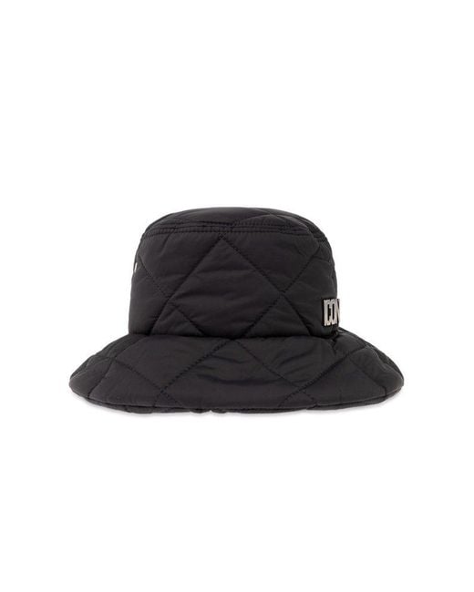 DSquared² Black Quilted Bucket Hat for men