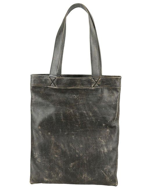 MM6 by Maison Martin Margiela Black Numbers Motif Faded Tote Bag for men
