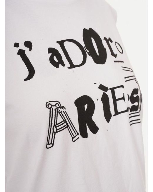 Aries White Graphic Printed Sleeveless Vest