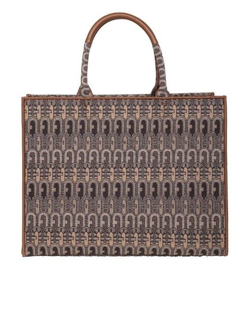 Furla Brown Bag Shoppinh Opportunity L In Fabric