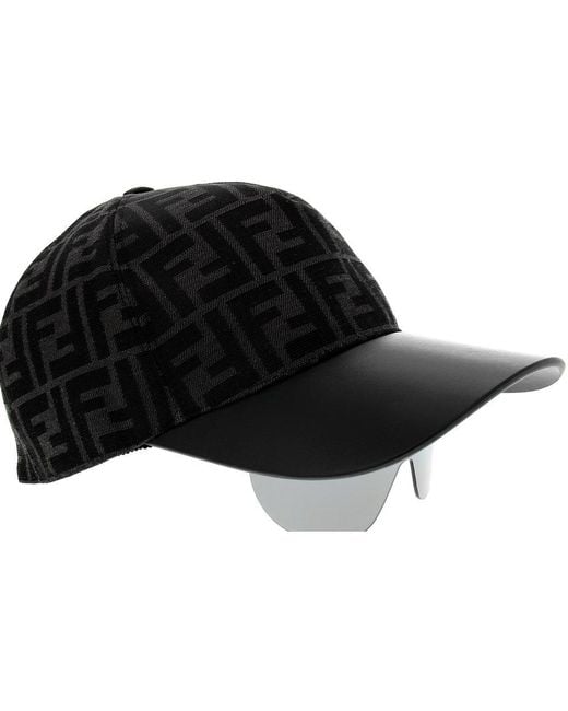 Fendi Black Cap Shield Frame Sunglasses
