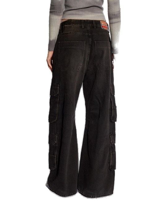DIESEL Black 'd-sire-cargo-d L.32' Jeans,