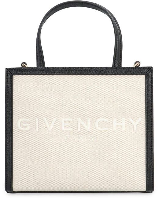 Givenchy White Mini Tote Bag "g"
