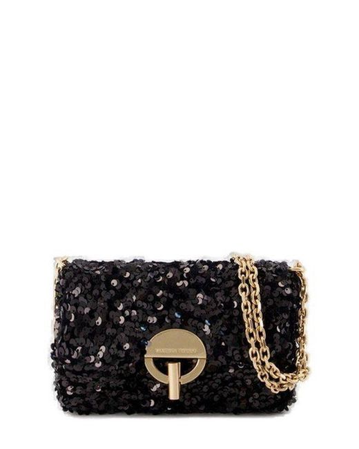 Vanessa Bruno Black Moon Sequin Embellished Crossbody Bag