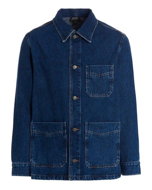 A.P.C. Stefano Jacket in Blue for Men | Lyst