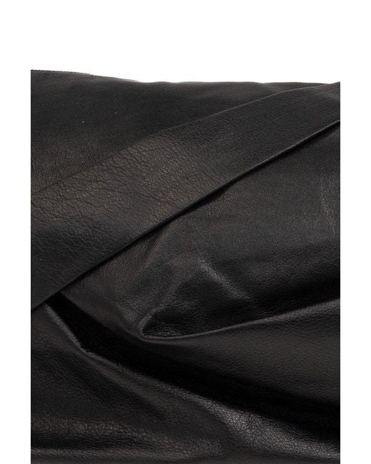 Discord Yohji Yamamoto Black Gather Detailed Shoulder Bag for men