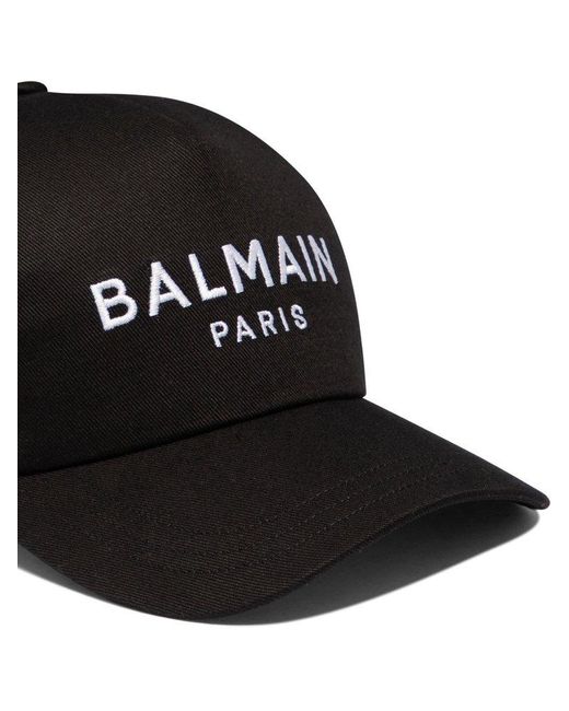 Balmain Black "" Cap