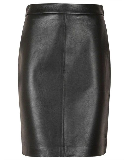 MICHAEL Michael Kors Gray Half-zip Fitted Midi Skirt