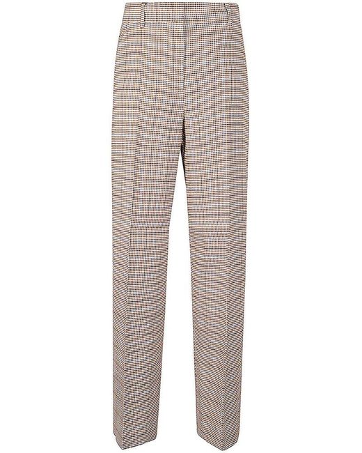 Weekend by Maxmara Gray Checked Palazzo Trousers